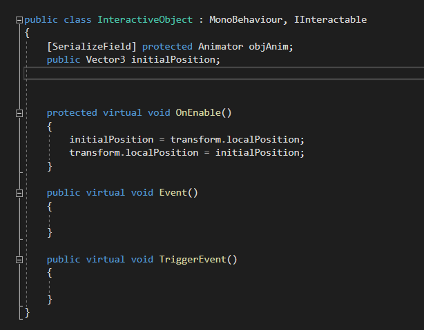 Interactive Object class
